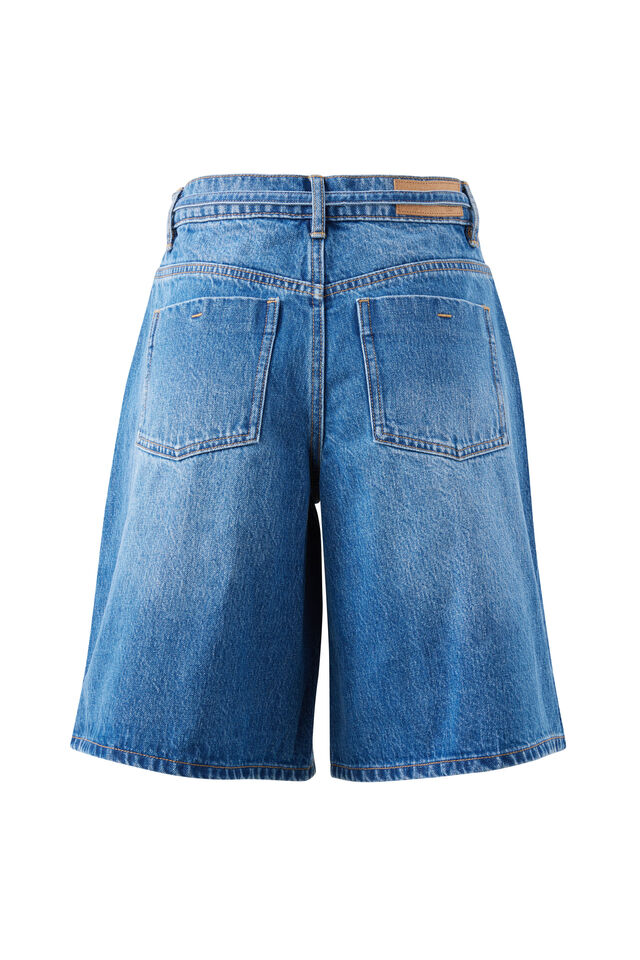 Olive Belted Denim Short, FRESH INDIGO