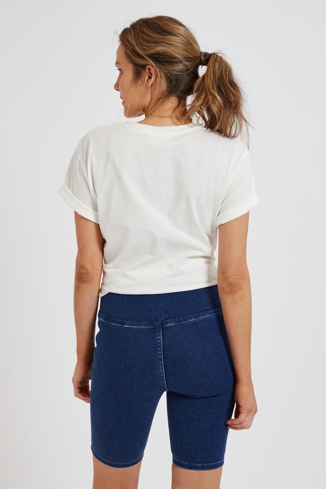 Ultra Stretch Bike Short With Organic Cotton, INDIGO BLUE