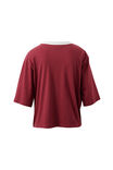 Devon Slouchy Seam Tee, MULBERRY - example image 3