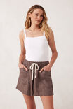 Panelled Pull On Short, CHOC LINEN - alternate image 1