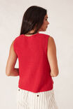 Mesh Knit Tie Tank, HERITAGE RED - alternate image 4