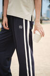 Gigi Wide Leg Terry Trackpant, NEW NAVY SIDE STRIPE - alternate image 6