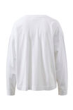 Relaxed Long Sleeve Tee, WHITE - alternate image 3