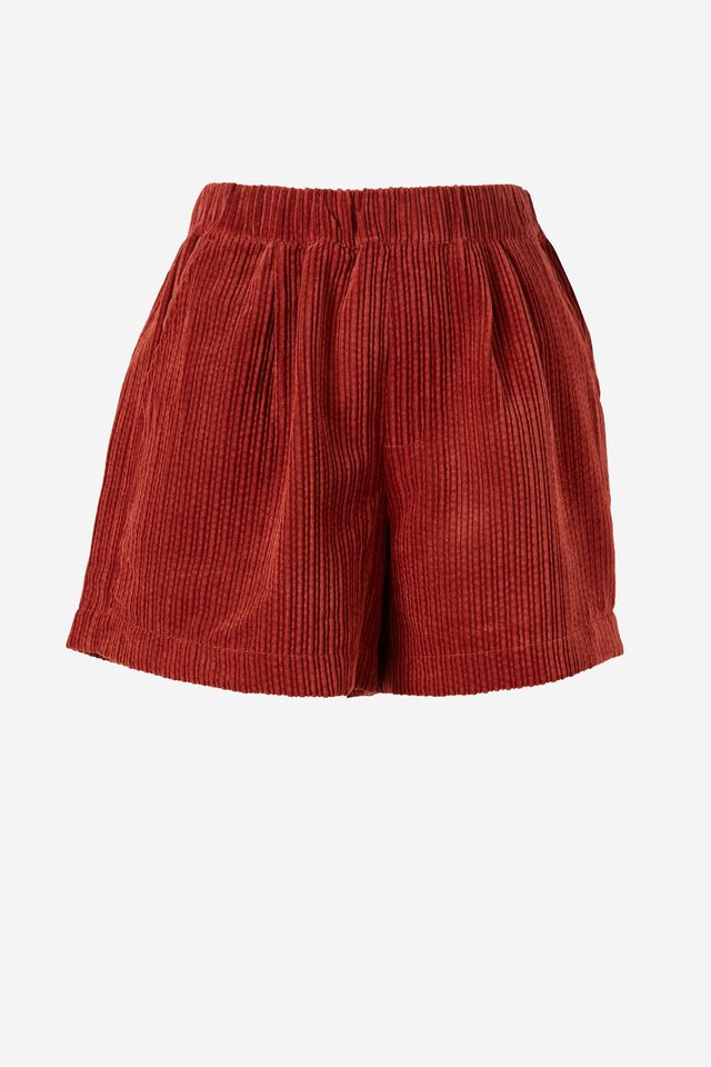Baggy Everyday Short In Rescued Cord, RASPBERRY