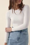 Ls Teeny Tee In Bamboo, WHITE - alternate image 5