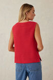 Margot Mesh Knit Tank, HERITAGE RED - alternate image 5