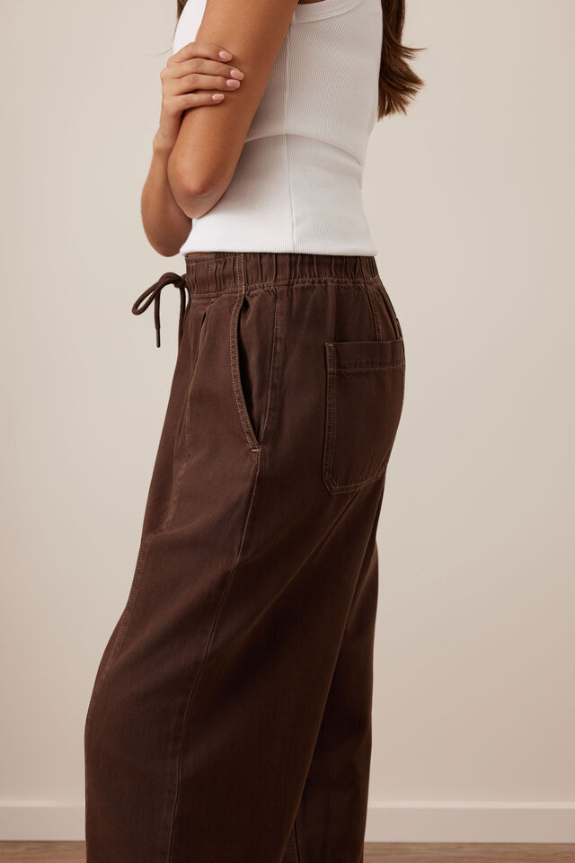 Jessie Barrel Pant, CHOCOLATE