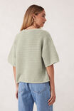 Nina Boxy Knit Tee, MATCHA - alternate image 3
