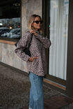 Bobbi Side Pocket Denim Shacket, LEOPARD - alternate image 1