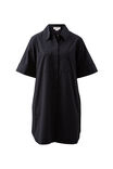 Sara Mini Shirt Dress, BLACK - alternate image 2