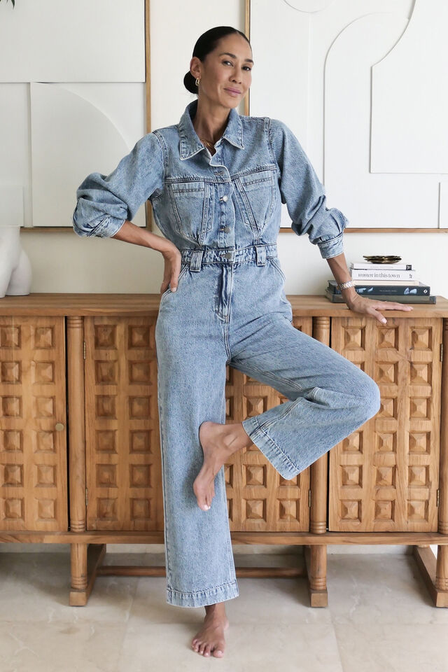 Classic Jumpsuit, MID VINTAGE BLUE DENIM