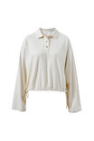 Elke Collared Tie Top, BUFF - example image 2