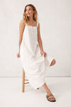 Folk Midi Dress, WHITE - alternate image 6