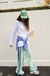 Gigi Wide Leg Terry Trackpant, SEAFOAM/POLO BLUE SIDE STRIPE - example image 4