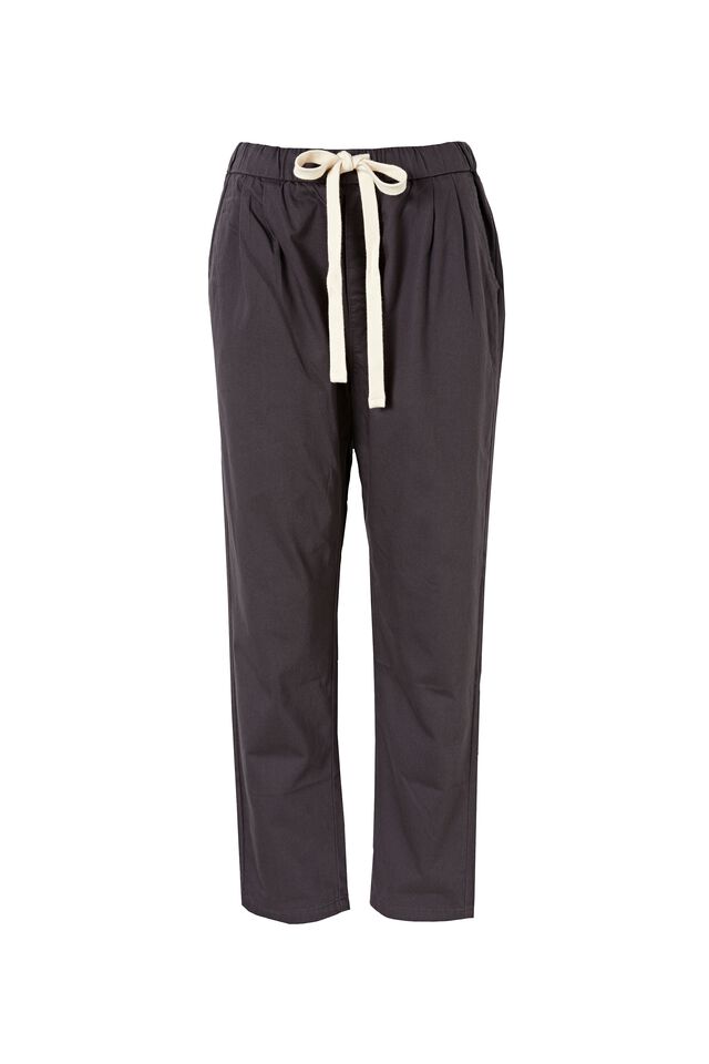 Baggy Everyday Pant With Organic Cotton, WASHED BLACK