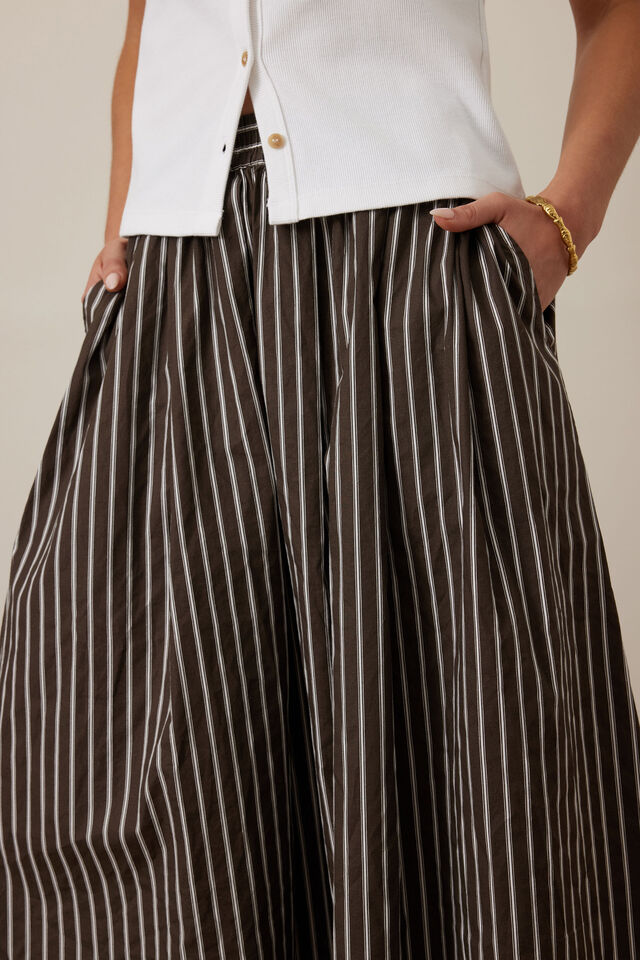Florence Maxi Skirt, CHOCOLATE WHITE STRIPE