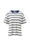 Stevie Slouchy Tee, MILK/HERITAGE NAVY STRIPE - example image 2