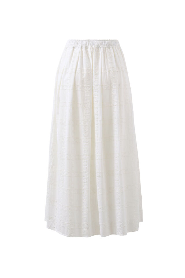 Florence Maxi Skirt, WHITE BRODERIE