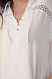 Button Up Mini Dress, WHITE - alternate image 5