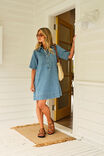 Milly Short Sleeve Mini Dress, VINTAGE BLUE - alternate image 4