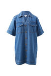Relaxed Shirt Dress, FRESH INDIGO - alternate image 2
