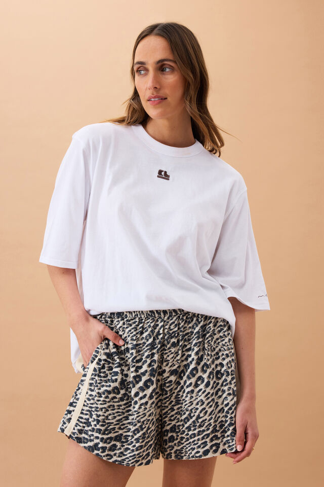 Mila Short, LEOPARD LINEN BLEND