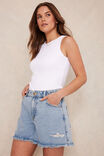 Vintage Denim Short, VINTAGE BLUE DISTRESS - alternate image 7