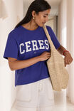 Stevie Slouchy Tee, POLO BLUE/MARSHMALLOW VARSITY - example image 5