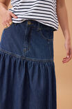 Drop Waist Denim Midi Skirt, CASPIAN BLUE - alternate image 4