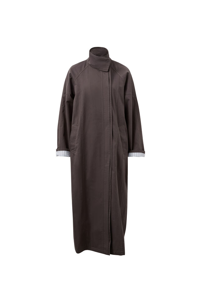 Rowan Longline Jacket, TOBACCO BROWN