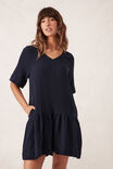 Short Sleeve Tunic Mini Dress, FRESH NAVY - alternate image 5