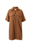 Sammy Relaxed Shirt Dress, TOFFEE - alternate image 2