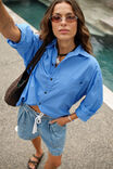 Peta Oversized Shirt, AMALFI BLUE - alternate image 5