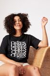 The Organic Daily Print Tee, BLACK CERES CERES CERES