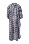 Crinkle Midi Dress, NAVY WHITE GINGHAM - alternate image 2