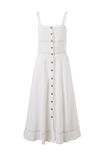 Strappy Seamed Midi Dress, FRESH ECRU - alternate image 2