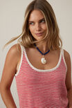 Fia Stripe Knit Tank, FIERY RED ECRU STRIPE - alternate image 4