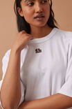 Liv Oversized Tee, WHITE /CHOC CL EMBROIDERY - alternate image 4