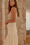 Tiered Midi Skirt, FRESH ECRU TWILL - alternate image 4