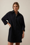 Anna Shirt Dress, BLACK - alternate image 5