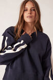 Sporty Slouchy Crew, NEW NAVY SIDE STRIPE - alternate image 4
