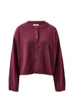 Pippa Long Sleeve Knit Cardi, WASHED BURGUNDY - alternate image 2
