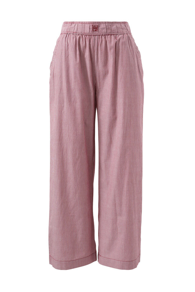 The Lounge Pant, BURGUNDY WHITE NARROW STRIPE