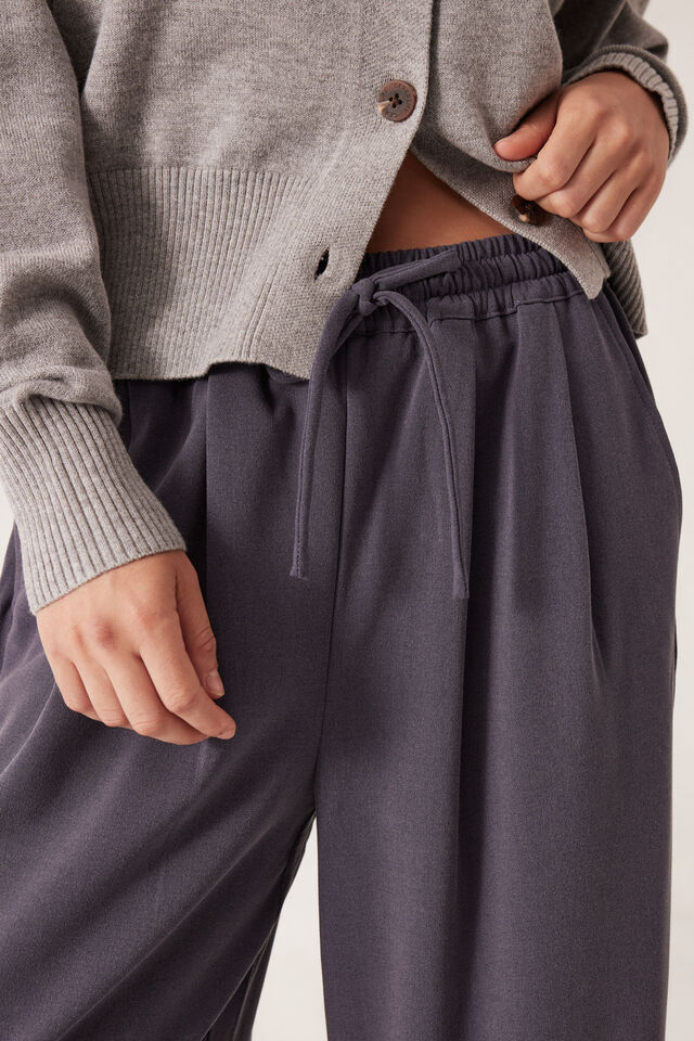 Drawstring Suiting Pant, FOG BLUE