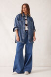 Goldie Longline Denim Shacket, FRESH INDIGO - alternate image 4