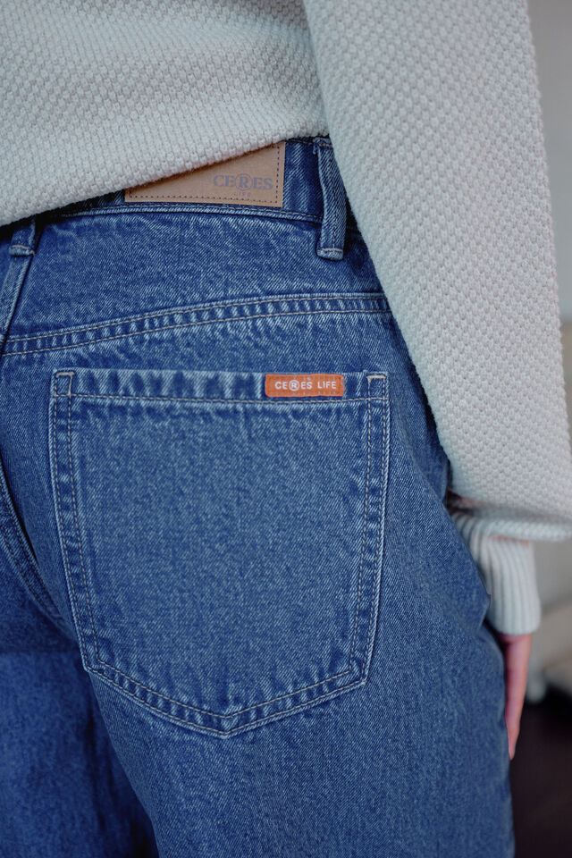 Leah Tapered Barrel Jean, FRESH INDIGO