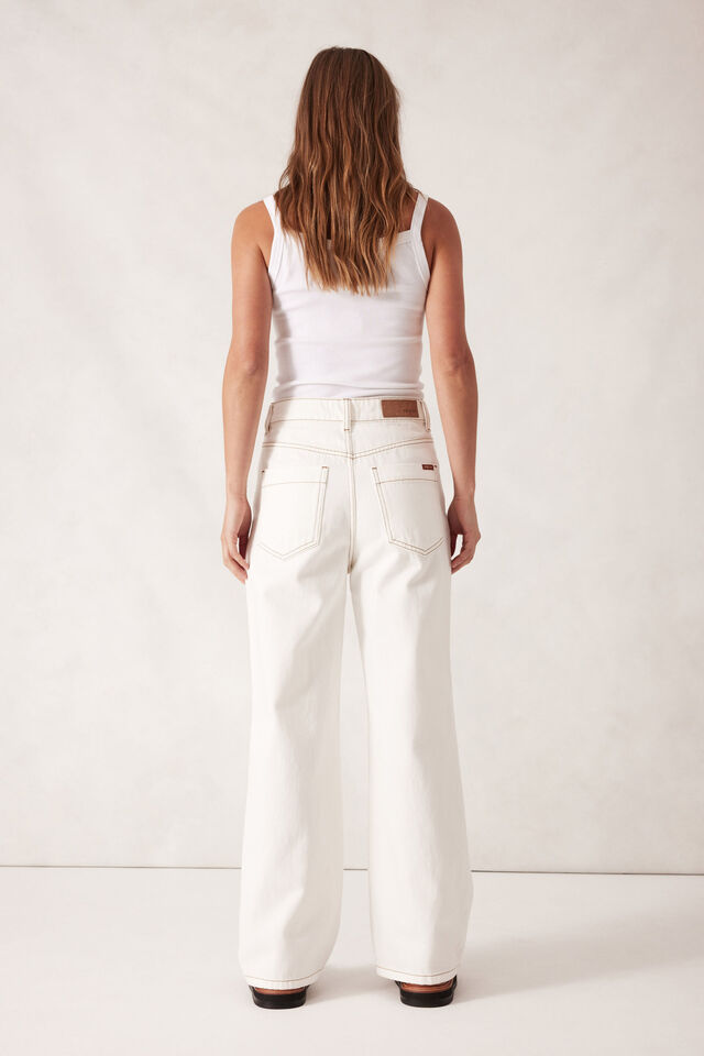 Frankie Loose Straight Jean, ECRU