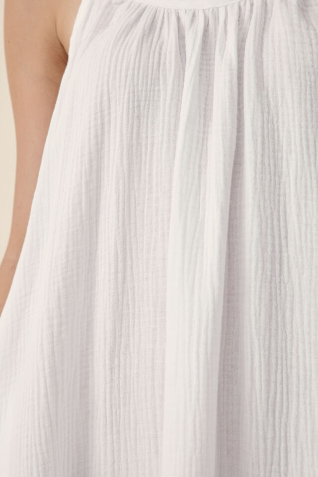 Strappy Midi Dress, WHITE