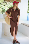 Hanna Midi Shirt Dress, CHOCOLATE - alternate image 1
