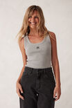 GREY MARLE/ BLACK EMBROIDERY